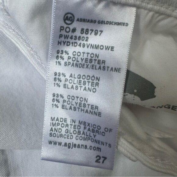 Adriano Goldschmied  The Saige High Rise Wide Leg Crop in White Sz 27 - Picture 11 of 13